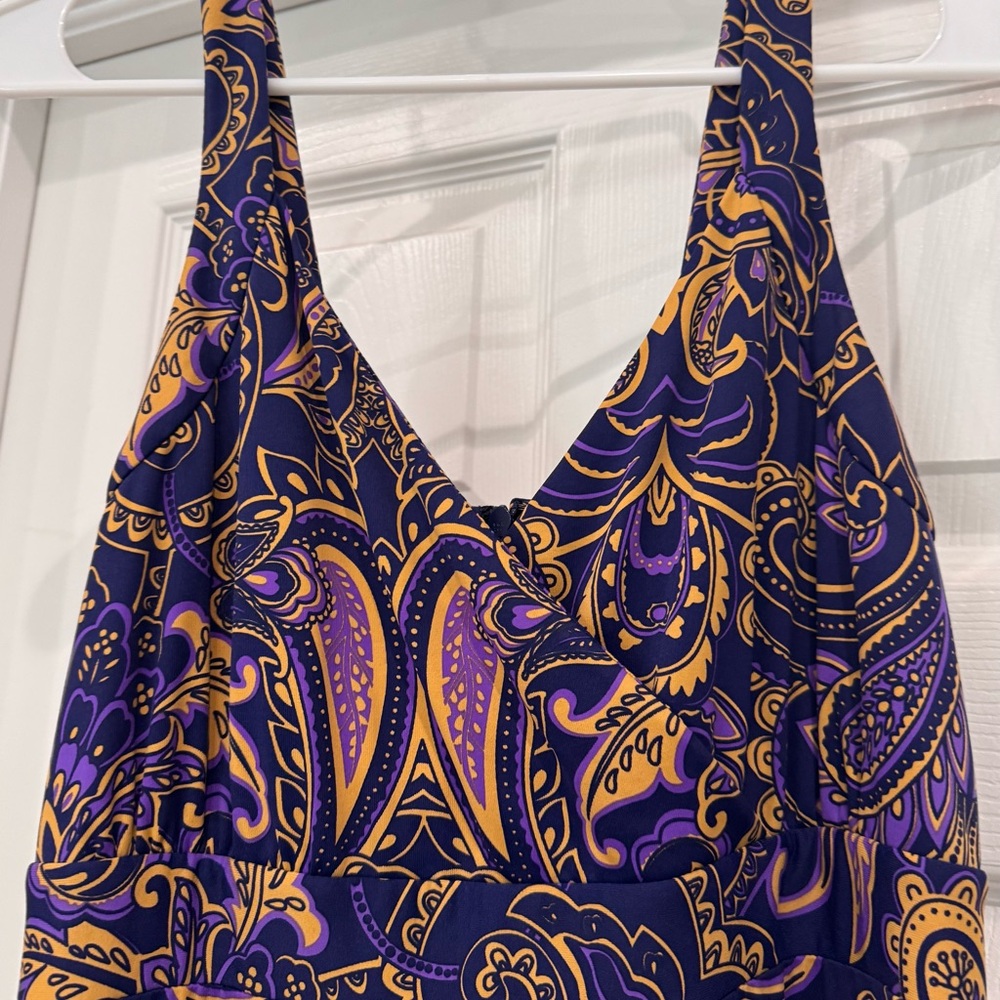 J.McLaughlin classic rich paisley Maxi Dress, Size M - Picture 4 of 9